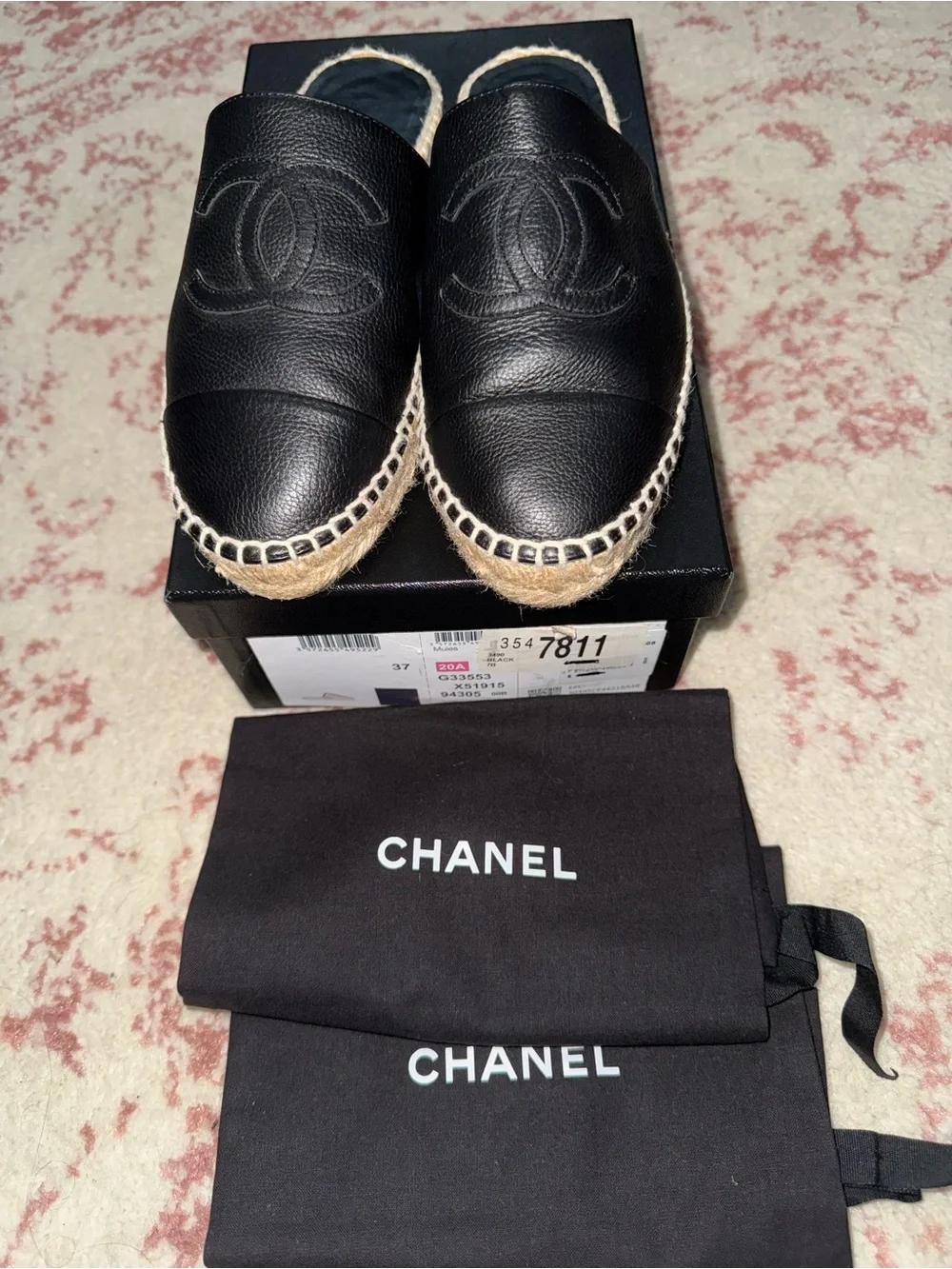 Chanel Logo Espadrilles/Mules